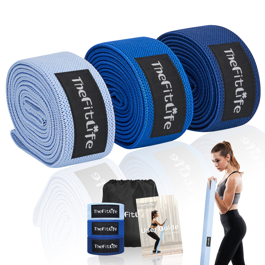 TheFitLife Resistance Exercise Bands for Women - Fabric Workout Bands for Booty, Hip, Glute, Leg, Thigh, Squat, Butt Lift Excersize and Fitness Loop Bands for Home Gym, Stretching