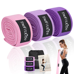 TheFitLife Resistance Exercise Bands for Women - Fabric Workout Bands for Booty, Hip, Glute, Leg, Thigh, Squat, Butt Lift Excersize and Fitness Loop Bands for Home Gym, Stretching