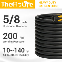TheFitLife Flexible Garden Hose 50FT - Heavy Duty Kink Resistant Water Hose with Soft Grip Handle and 8 Function Nozzle, Durable, Strength and Leak Proof Hose for Gardening, Outdoor, Yard