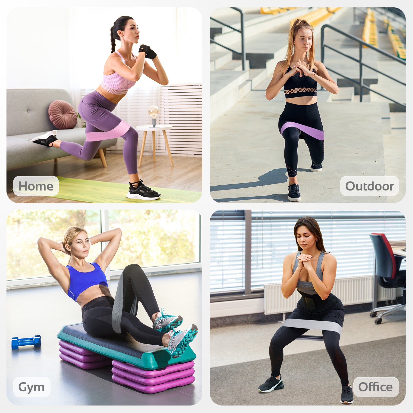 TheFitLife Resistance Bands for Legs and Butt Cotton Mini Exercise B