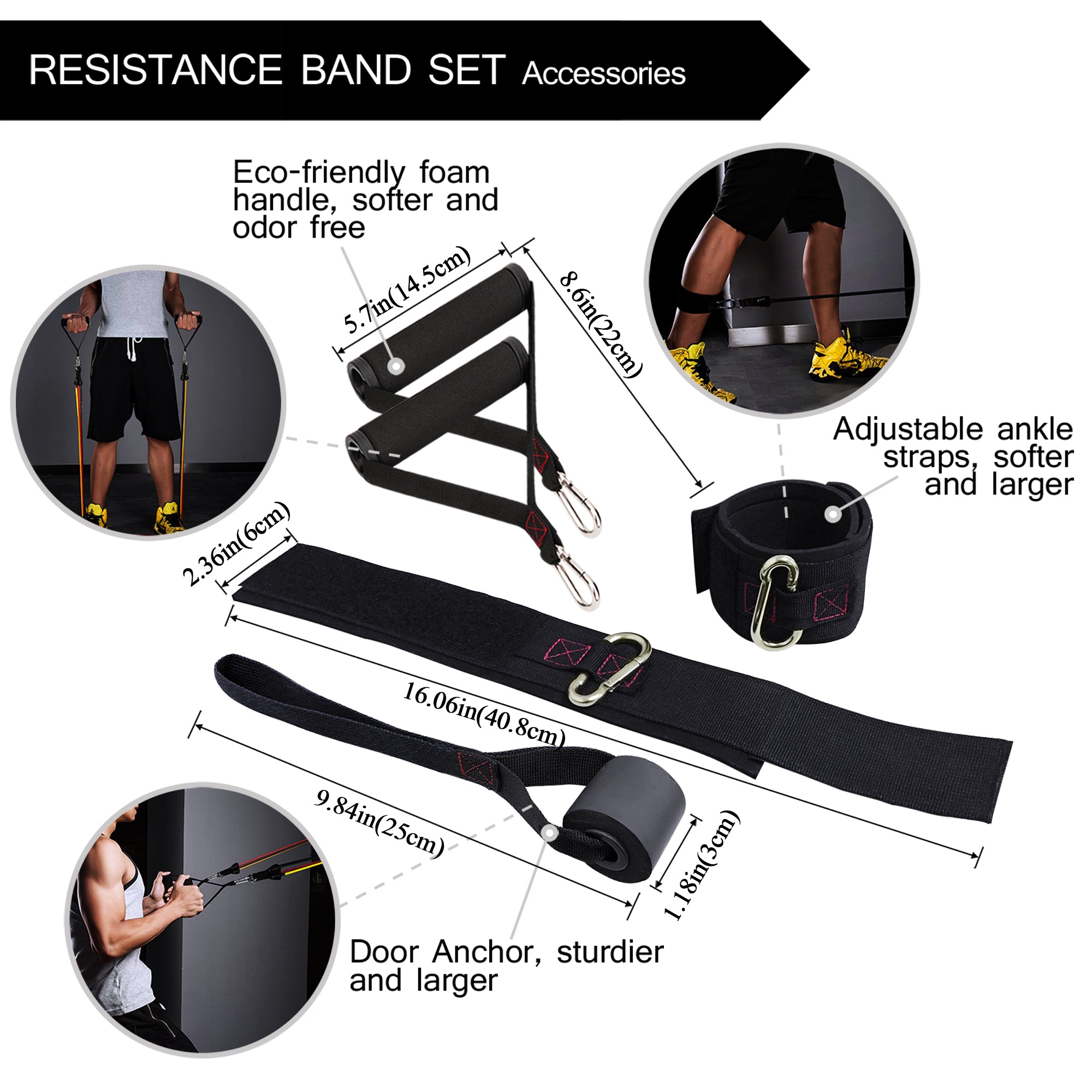 TheFitLife Exercise Resistance Bands with Handles 5 Fitness Workout