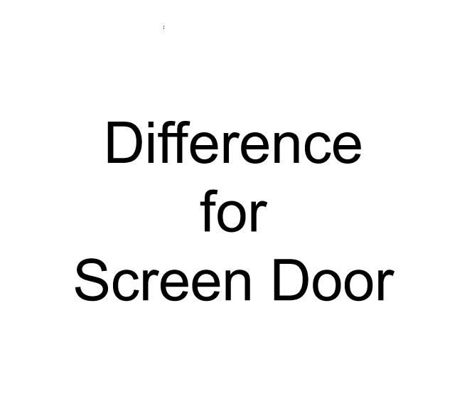 Price Difference for  Screen Door，contact us before purchase