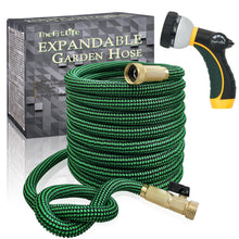 TheFitLife Expandable and Felxible Garden Hose - Upgrade Model 13-Layer Latex Inner and Solid Brass Fittings 3 Times Expanding Kink Free Easy Storage Collapsible Water Hose with Nozzle 25 FT