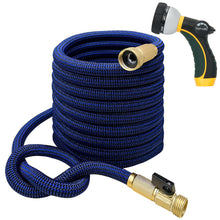 TheFitLife Flexible and Expandable Garden Hose - 13-Layer Latex Water Hose with Retractable Fabric, Solid Brass Fittings and Nozzle, Kink Free, Lightweight, Collapsible Expending Hose 25 FT