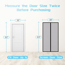 TheFitLife Fiberglass Magnetic Screen Door - Heavy Duty Mesh Curtain with Full Frame Hook and Loop Powerful Magnets That Snap Shut Automatically (38"x83" Fits Door Size up to 36"x82" Max)