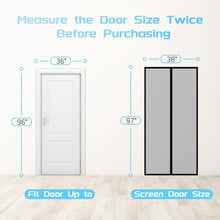TheFitLife Fiberglass Magnetic Screen Door - Heavy Duty Mesh Curtain with Full Frame Hook and Loop Powerful Magnets That Snap Shut Automatically (38''x97'' - Fits Doors up to 36''x96'' Max)