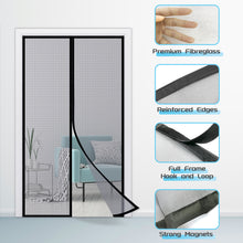 TheFitLife Fiberglass Magnetic Screen Door - Heavy Duty Mesh Curtain with Full Frame Hook and Loop Powerful Magnets That Snap Shut Automatically (48"x83" Fits Door Size up to 46"x82" Max)