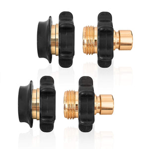TheFitLife Flexible and Expandable Garden Hose - Quick Connector, 2 Set 3/4 Inch Garden Hose Fitting Quick Connector Adapter Male and Female